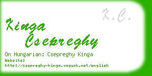 kinga csepreghy business card